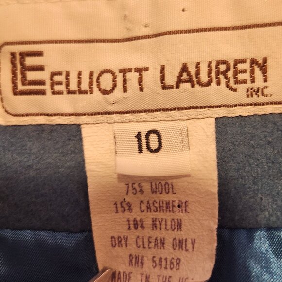 Vintage Women's Wool & Cashmere Blue Jacket, Size 10, Like New - Picture 2 of 5